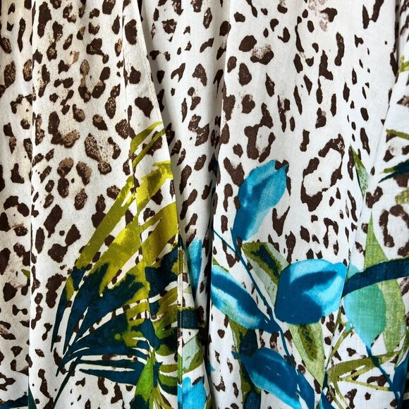 Chicos Kimono Womens One Size Colorful Animal and Palm Print Cover Up Summer - Picture 5 of 13